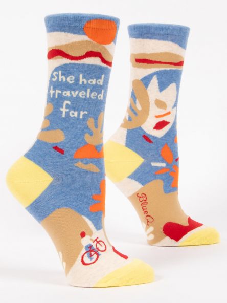 She Had Traveled Far Crew Socks