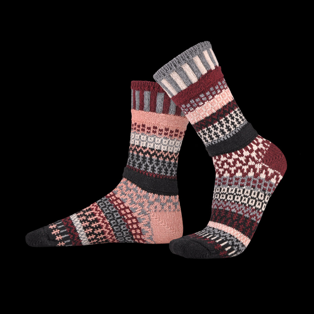 Adult Wool Socks Rosewood