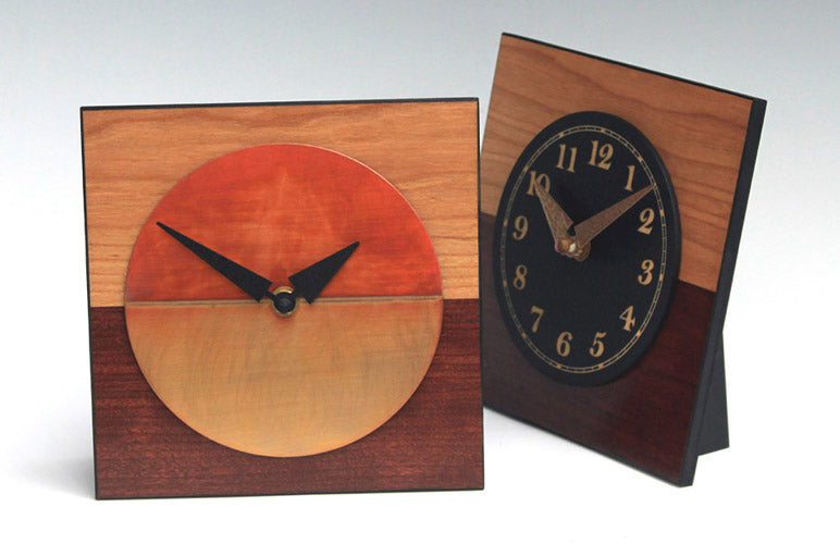 Two-tone Cherry Desktop Clock