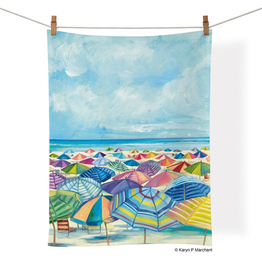 Cotton Tea Towel Umbrella Beach