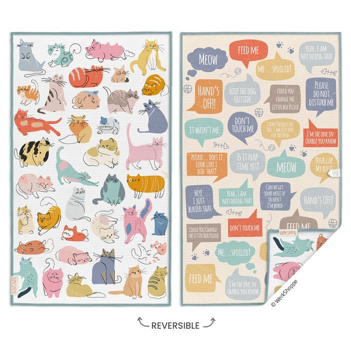 Microfiber Kitchen Dish Towel If Cats Could Talk