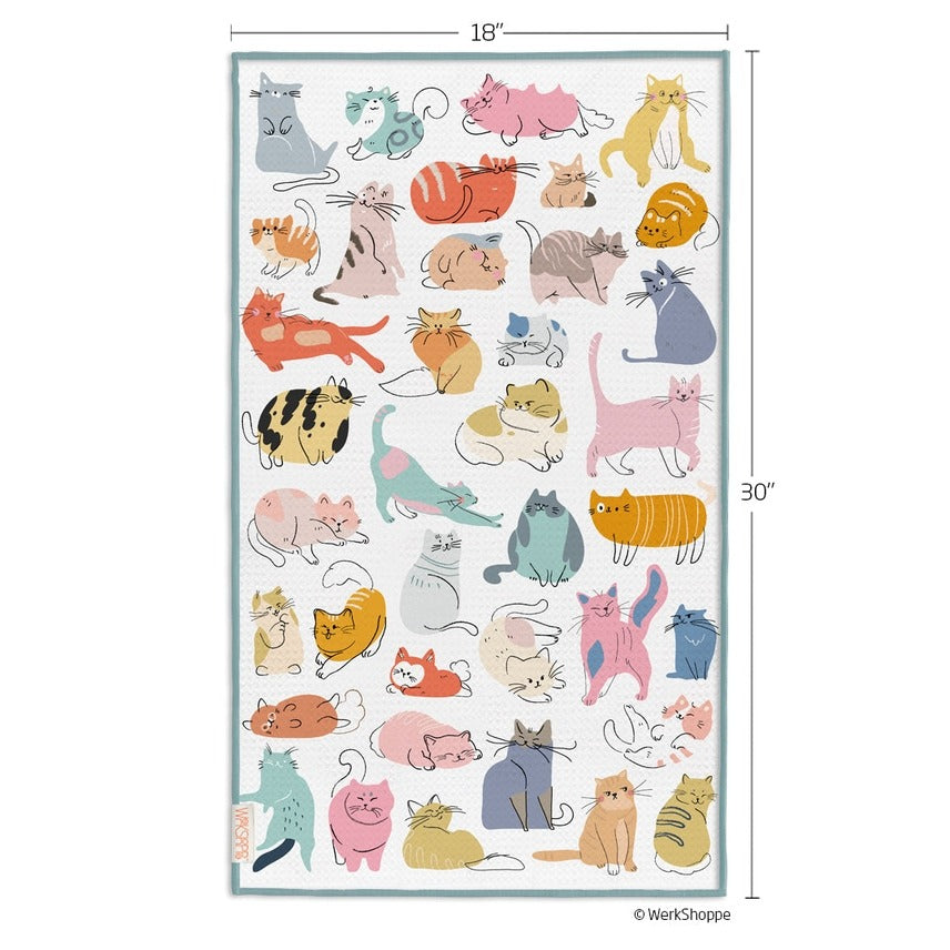 Microfiber Kitchen Dish Towel If Cats Could Talk