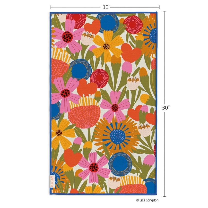 Microfiber Kitchen Dish Towel Jolies Fleurs