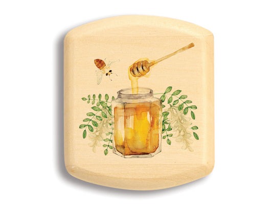 2" Flat Wide Box Aspen Bee Honey Dripping