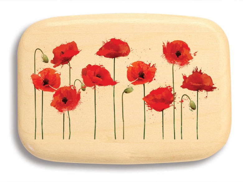 3" Medium Wide Box Aspen Poppies