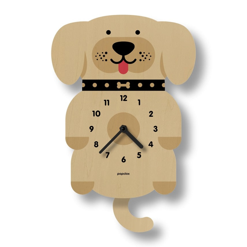 White Puppy Clock