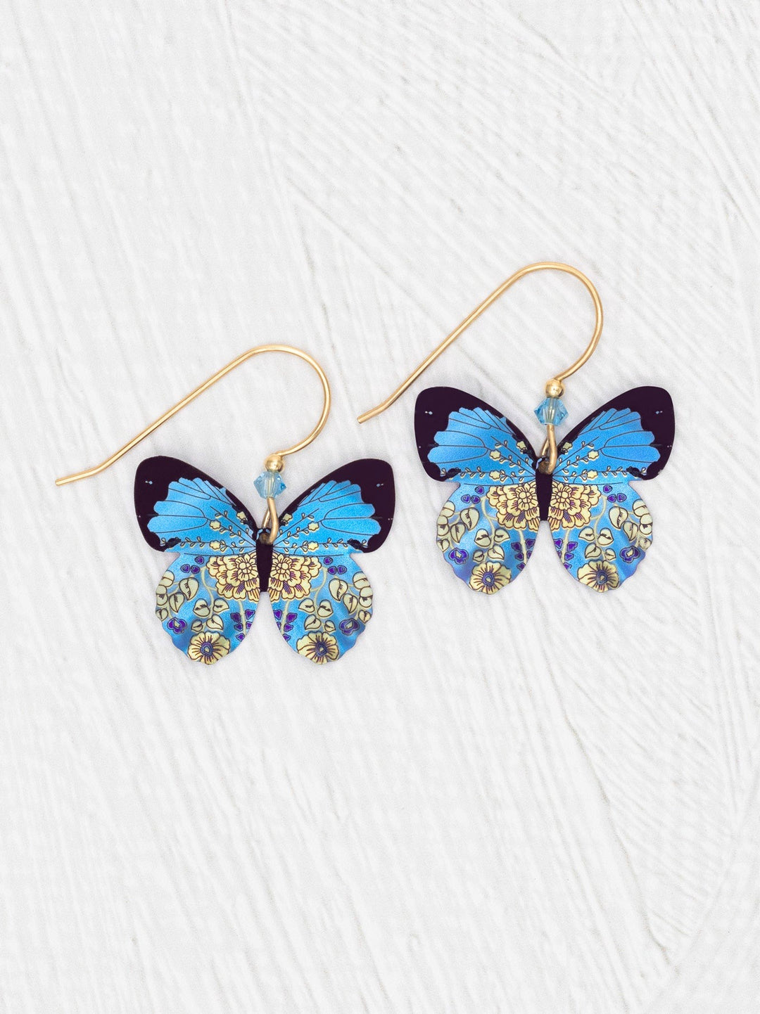 Blooming Butterfly Earrings Blue Radiance