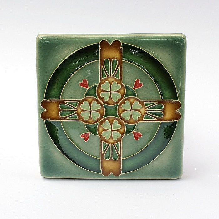 Tile Swedish Hearts Green