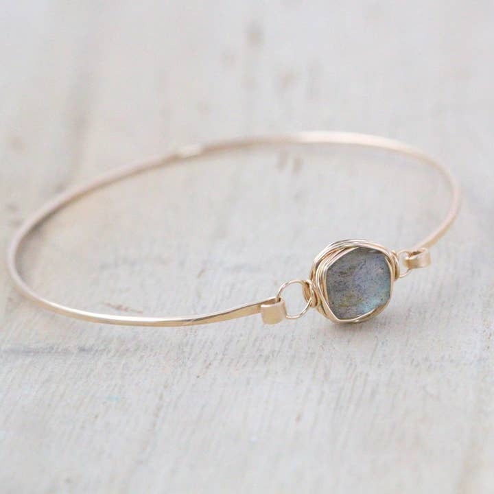 Stacking Bracelet Labradorite Sterling Silver