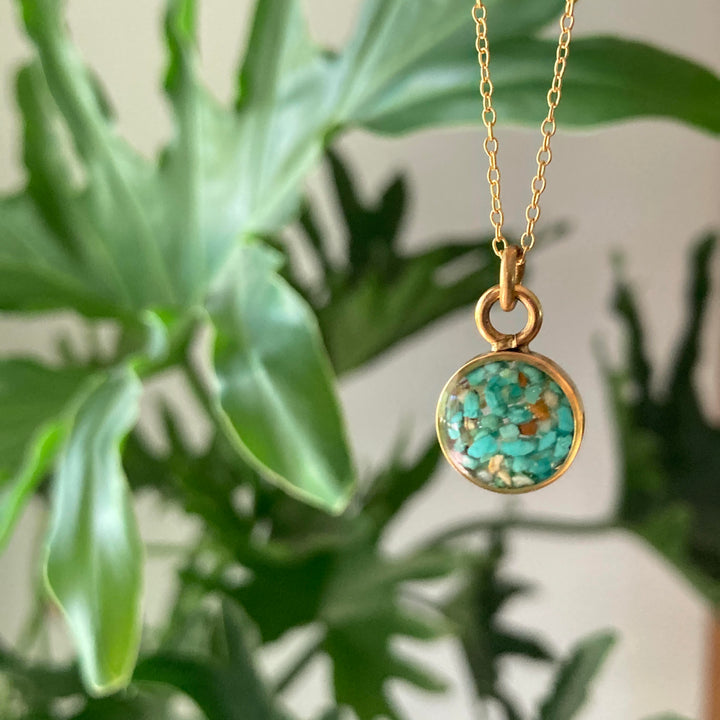 Petite Round Necklace Paradise Turquoise