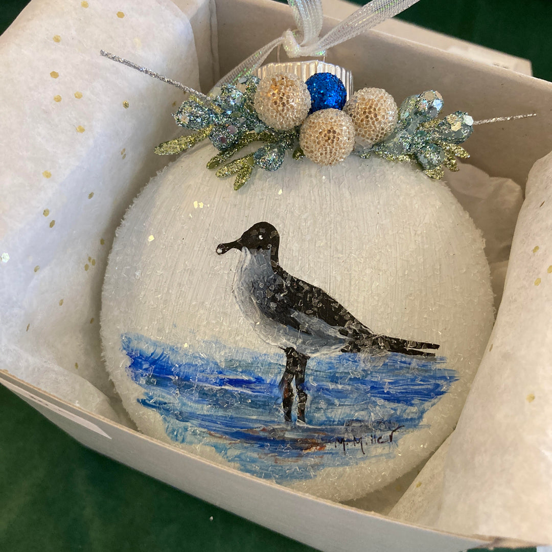 Hand-Painted Shore Bird Ornament