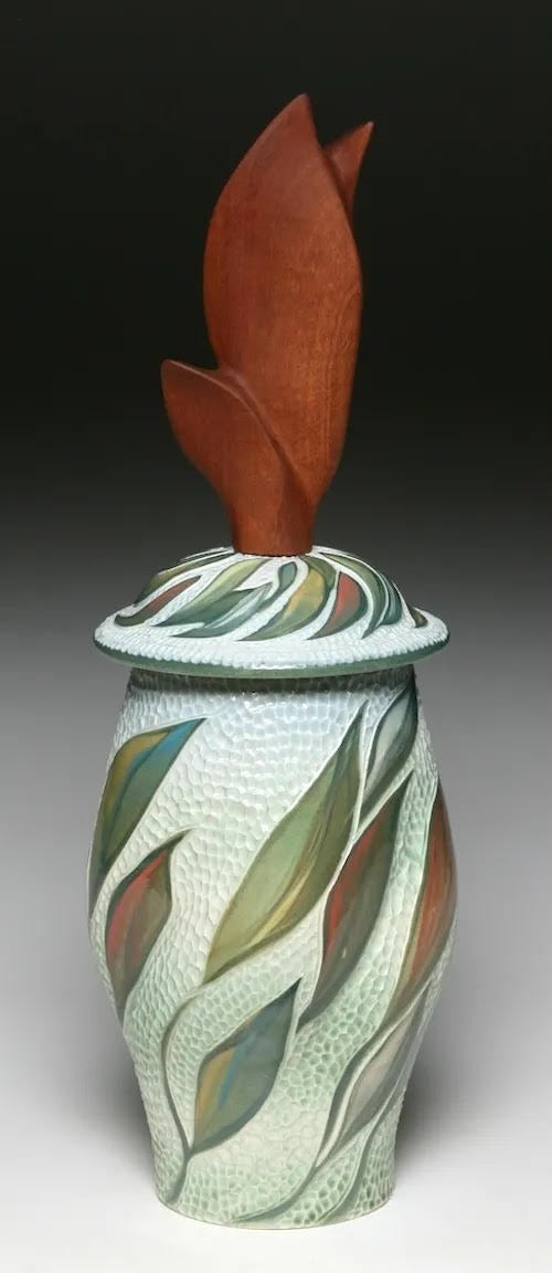 Cherry Leaf Handle Jar