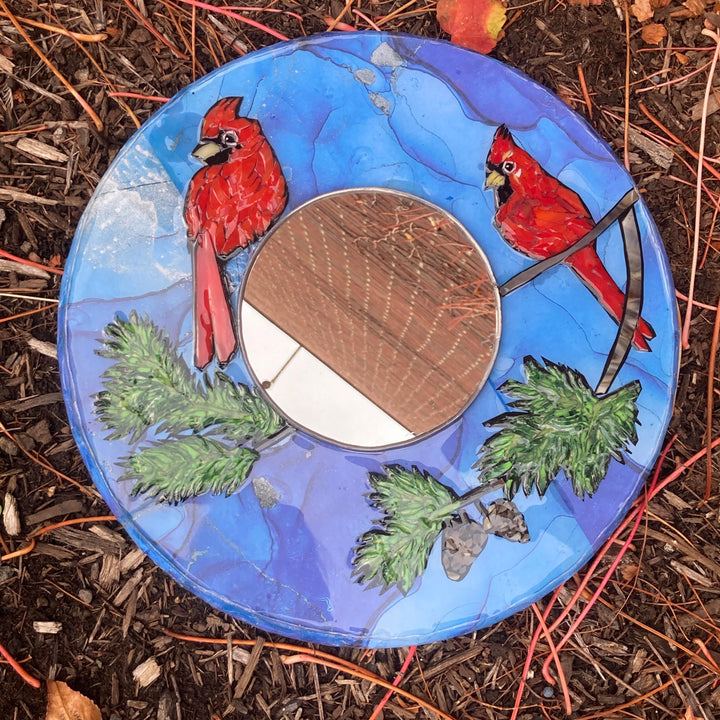 Mosaic Cardinal Mirror