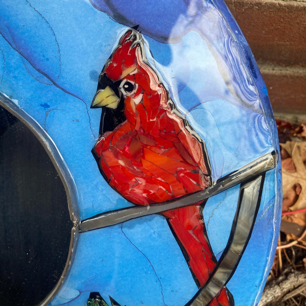 Mosaic Cardinal Mirror