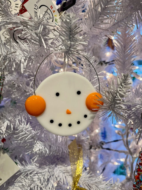 Snowman with Orange Earmuffs