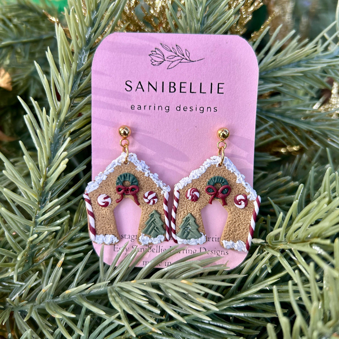 Gingerbread House Earrings