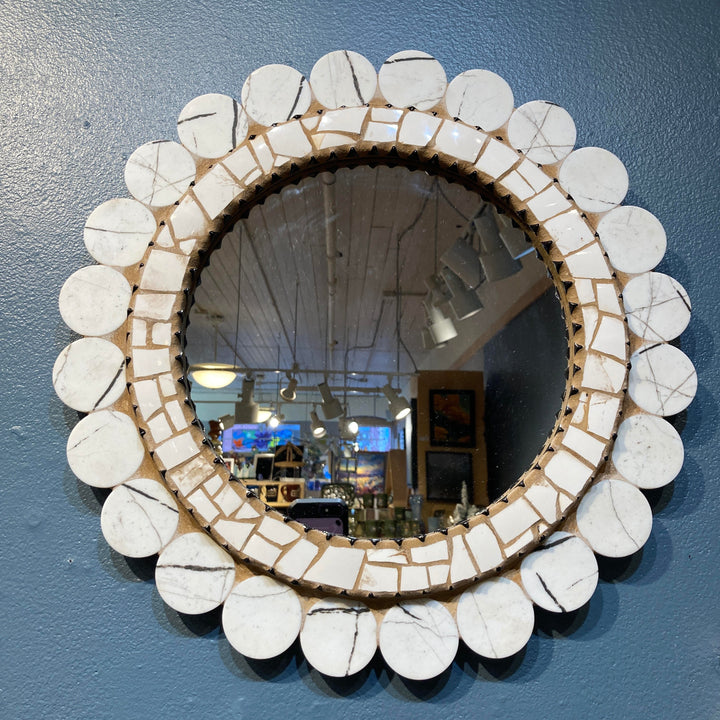 Moon Flower Mosaic Mirror