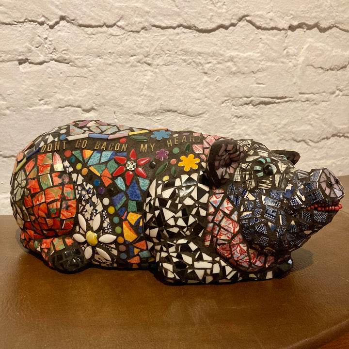 Roberta the Mosaic Pig