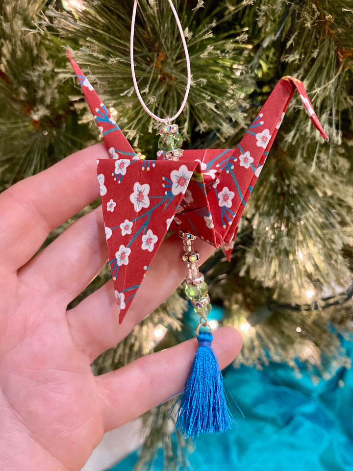 Origami Crane Ornament