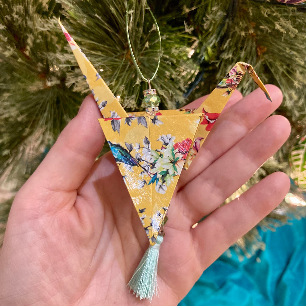 Origami Crane Ornament