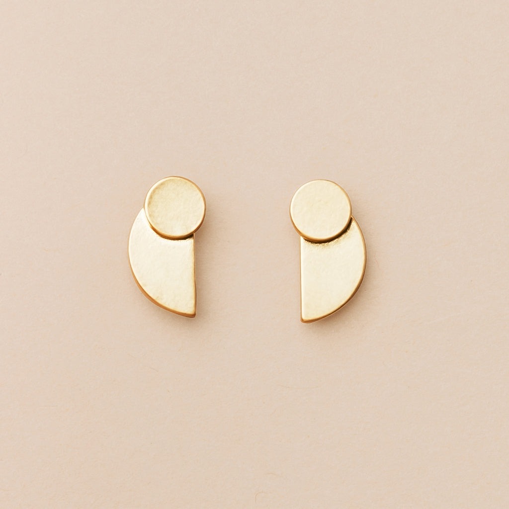 Refined Earrings Eclipse Stud Gold