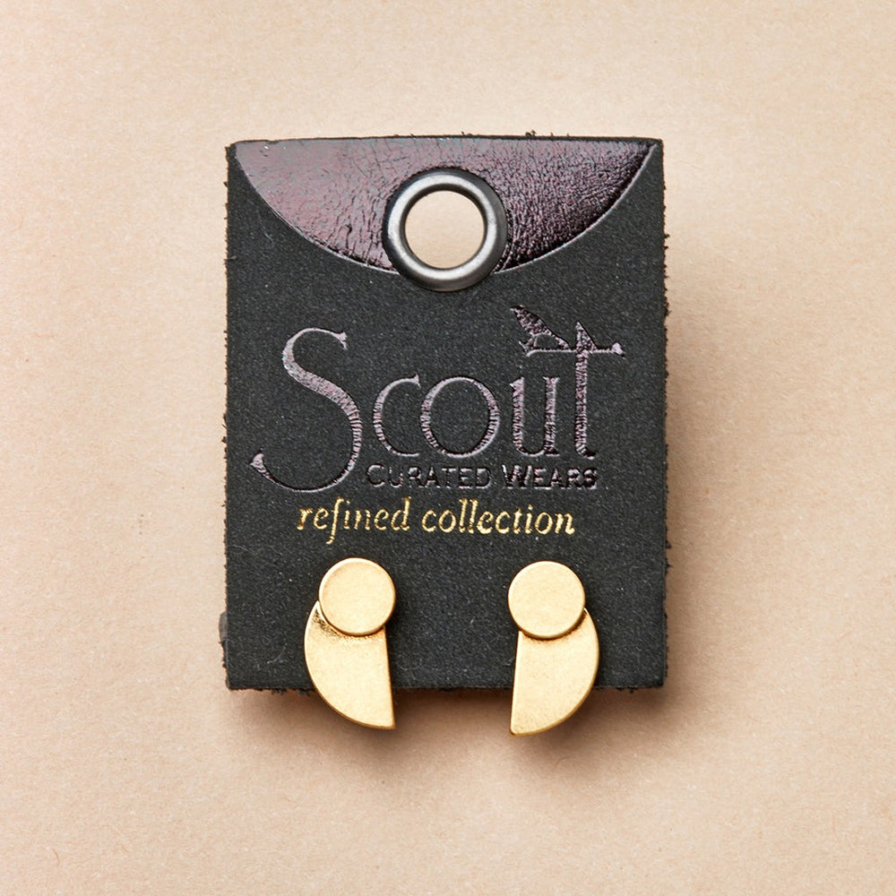 Refined Earrings Eclipse Stud Gold