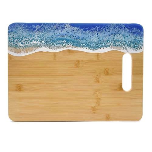 Large Ocean Wave Cutting Board Tropical Horizontal