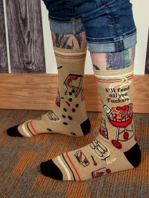 Feed You F*ckers Men's Socks