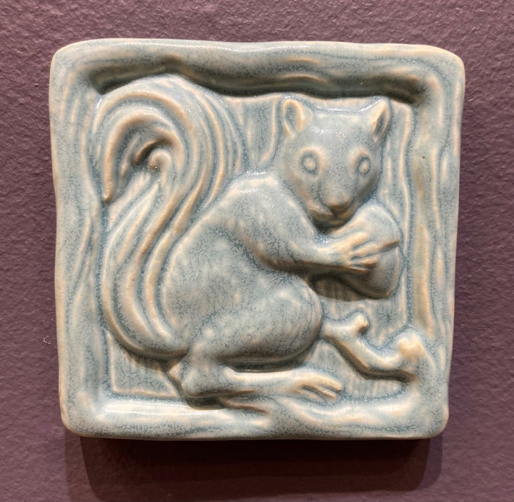 4x4 Devious Squirrel Tile Seaside Blue