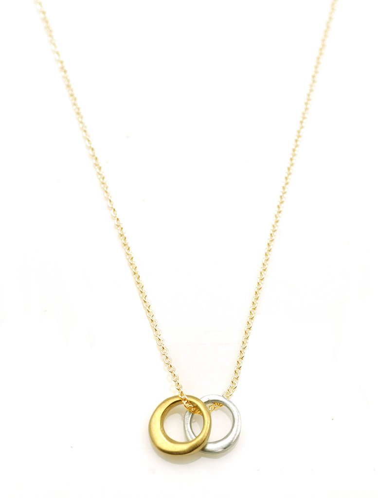 Silver Vermeil Circles Vermeil Necklace