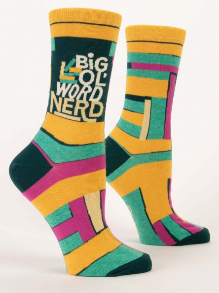 Big Ol' Word Nerd Crew Socks