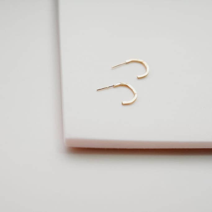 Branch Earrings Half Hoop Gold