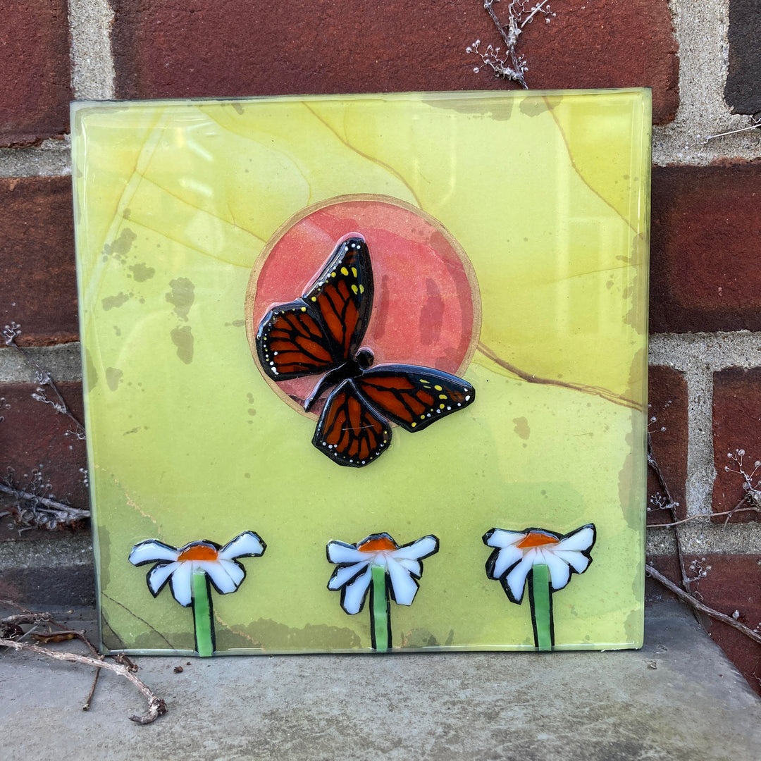 Butterfly + Daisies