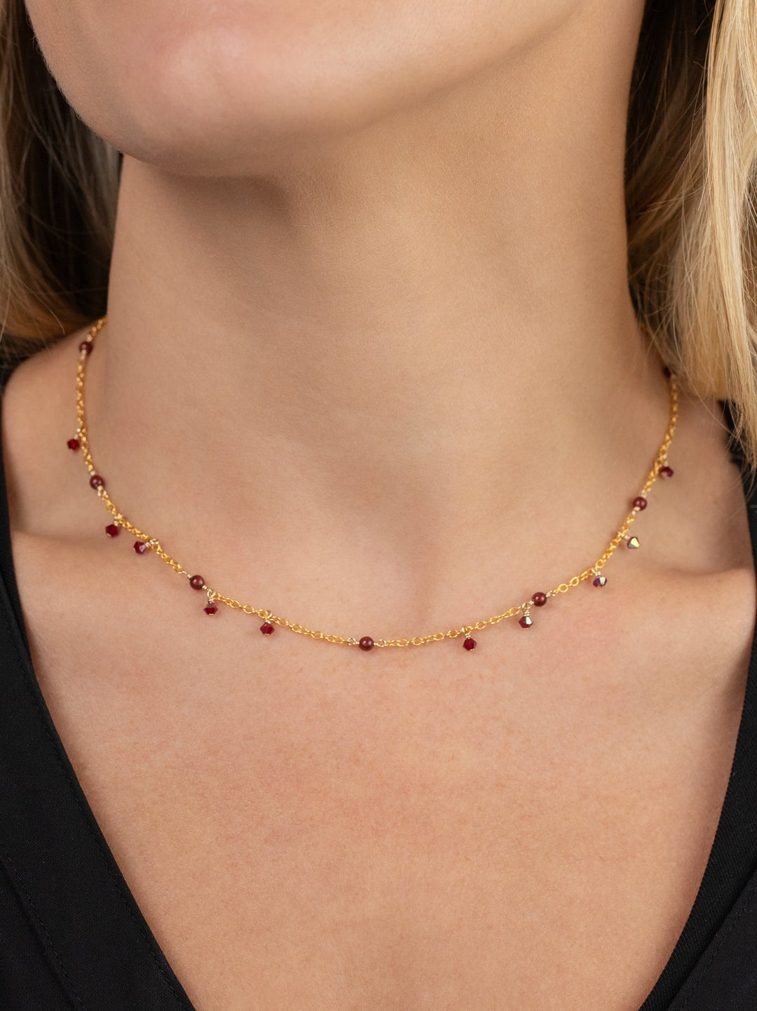 Cora Pearl Necklace Cranberry