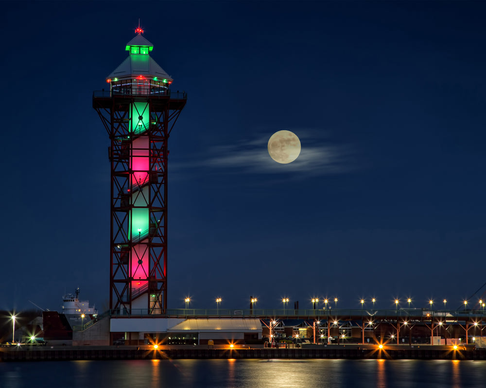 Christmas Eve Moon Over Dobbins Landing