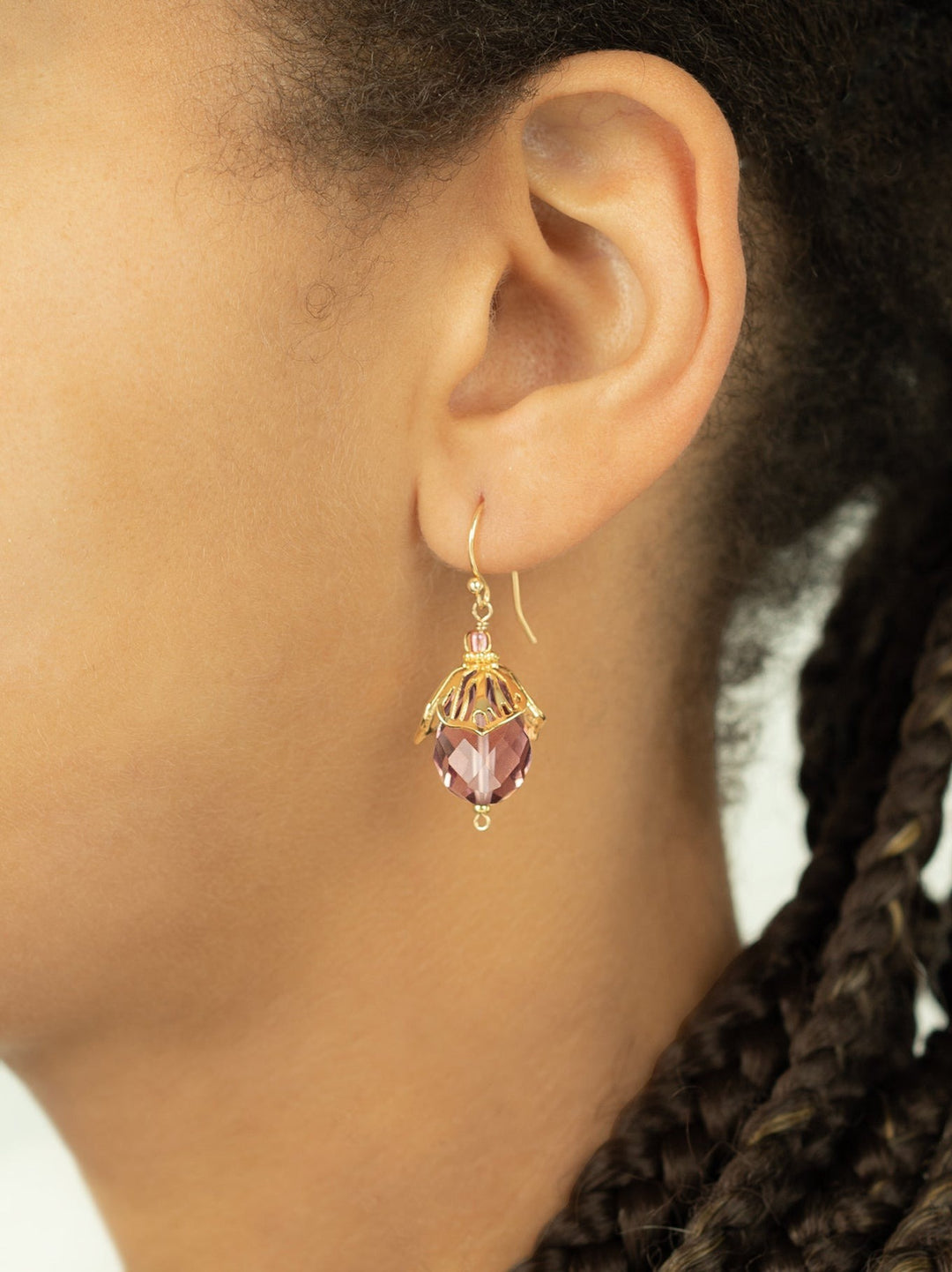 Emelia Earrings Dusty Rose