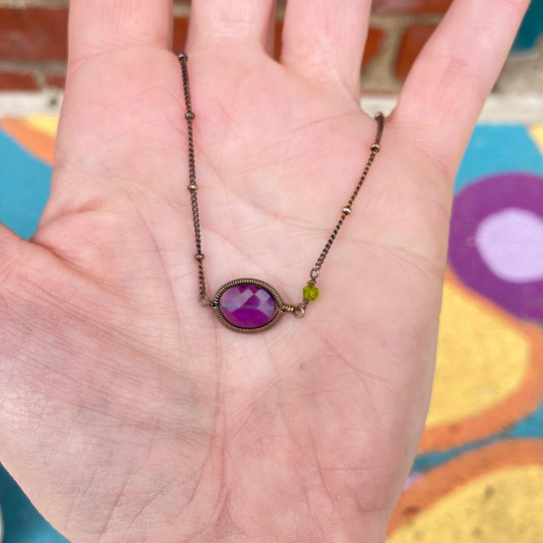 Erika Layering Necklace Amethyst