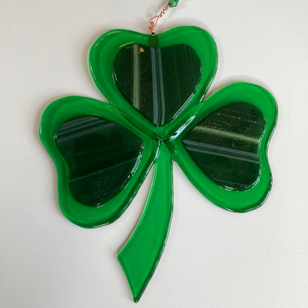 Fused Glitter Shamrock