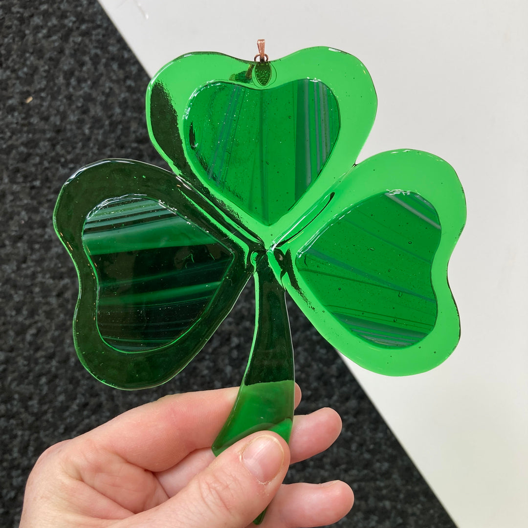 Fused Glitter Shamrock