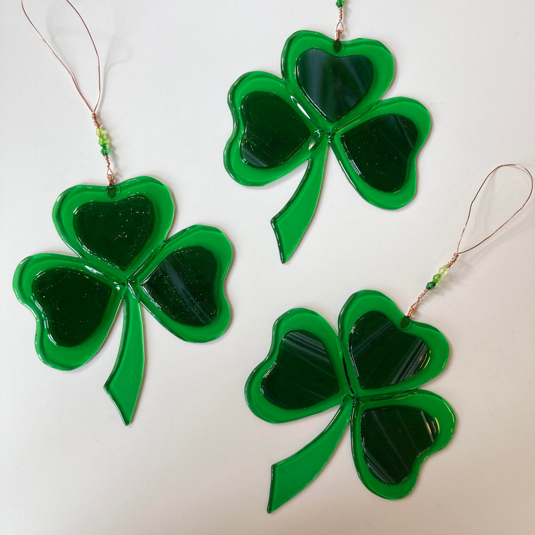 Fused Glitter Shamrock