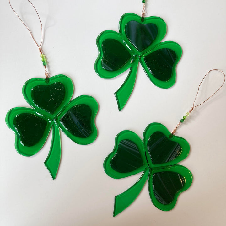 Fused Glitter Shamrock