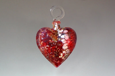 Golden Line Red Heart Ornament