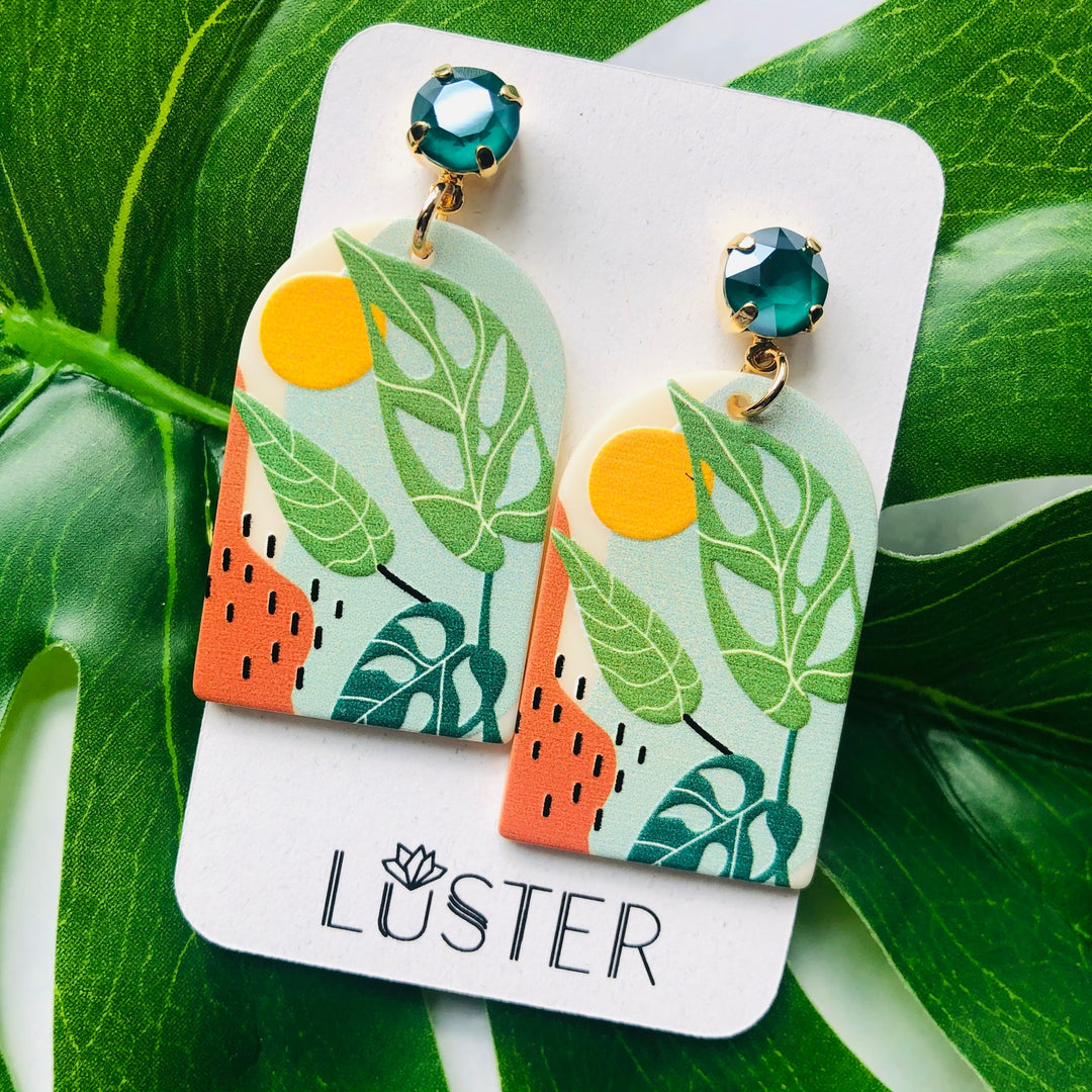 House Plant Drop Earrings