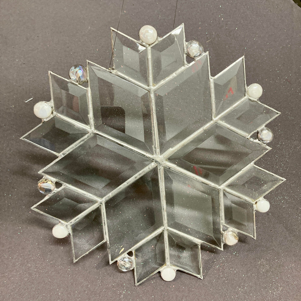 Large Beveled Glass Snowflake