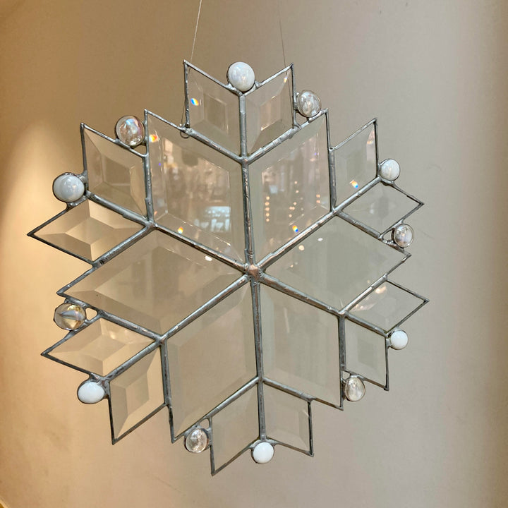 Large Beveled Glass Snowflake