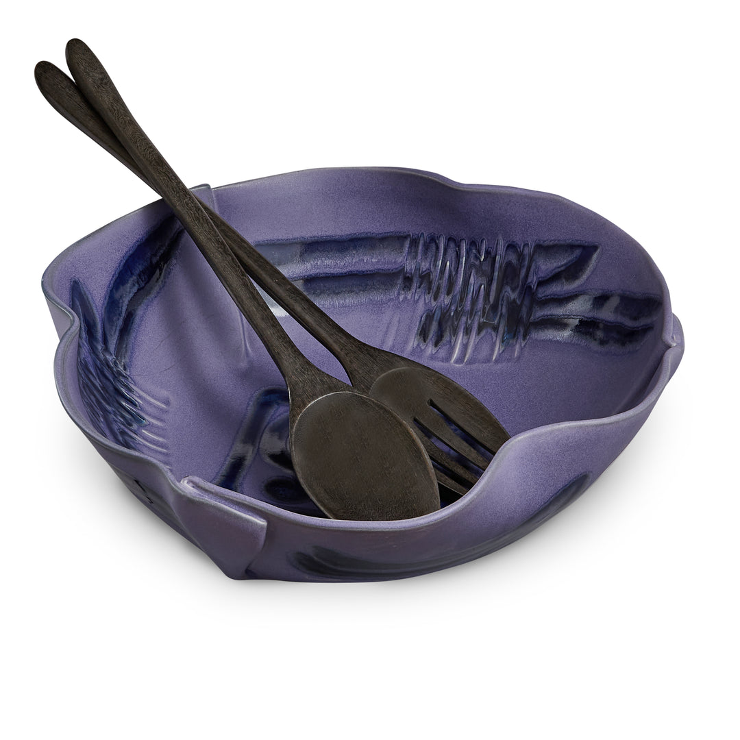 Large Salad Bowl Peri-winkle Blue