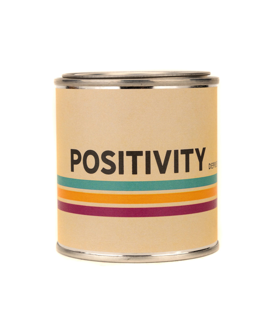 Retro Stripe Candle Positivity