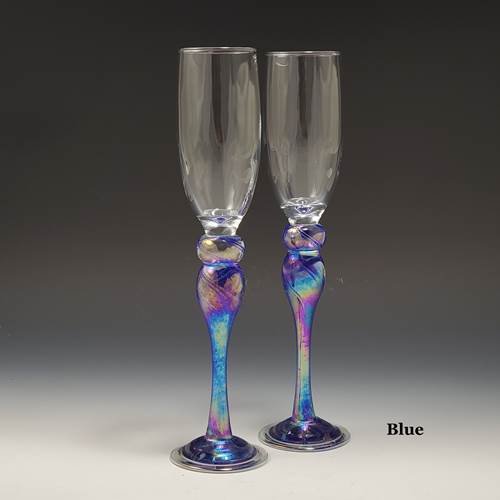 Champagne Flute Set Blue