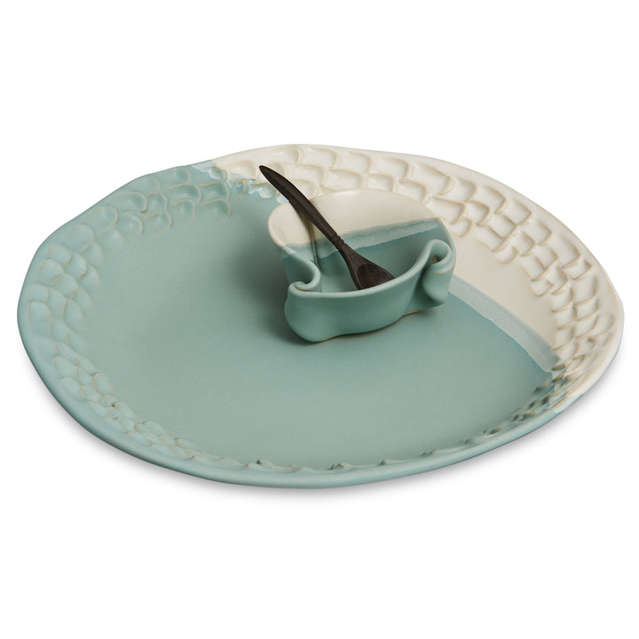 Textured Tray Set Robins Egg