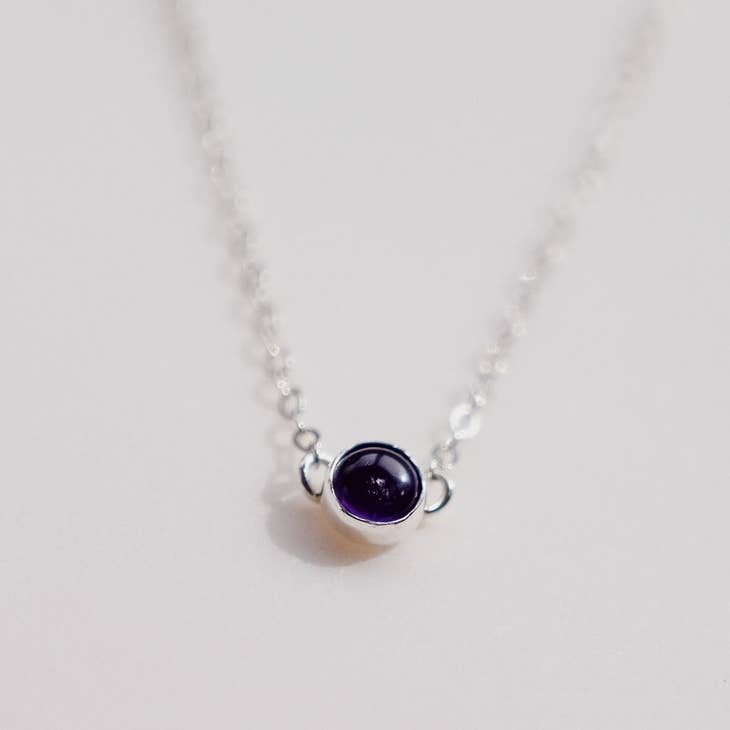 Solitaire Necklace Iolite Silver